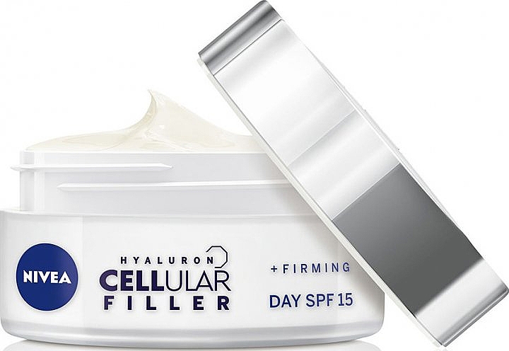 Денний крем із гіалуроновою кислотою - NIVEA Hyaluron Cellular Filler Firming Anti-Age Day Cream SPF 15 — фото N1