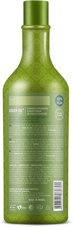 Кондиціонер для волосся з аргановою олією - Inoar Argan Oil Moisturizing Shampoo — фото N2