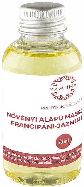 Олія для масажу "Франжипані-жасмин" - Yamuna Frangipani-Jasmine Plant Based Massage Oil — фото N1