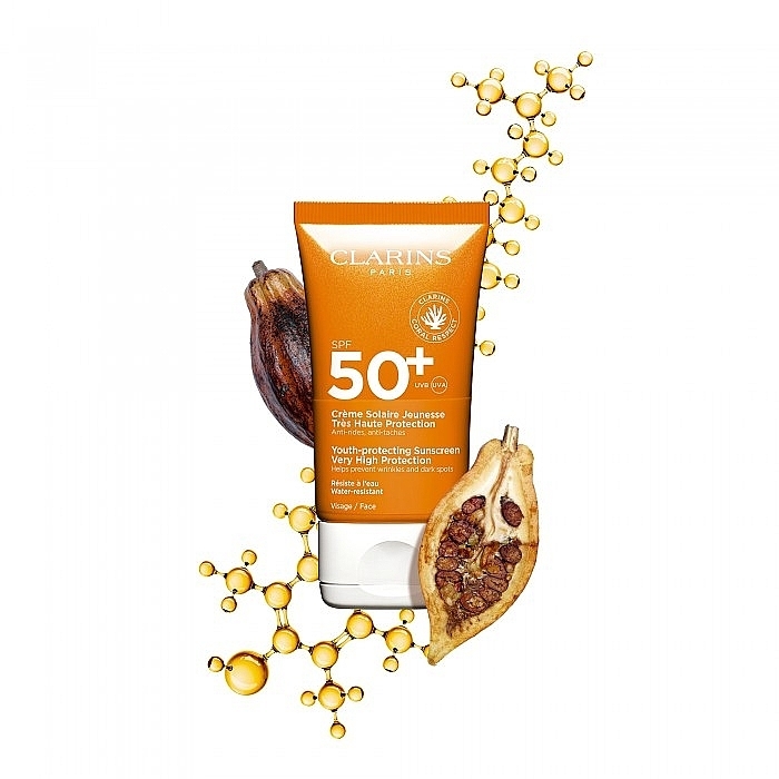 Солнцезащитный крем от морщин - Clarins Youth-Protecting Sunscreen SPF 50 — фото N2