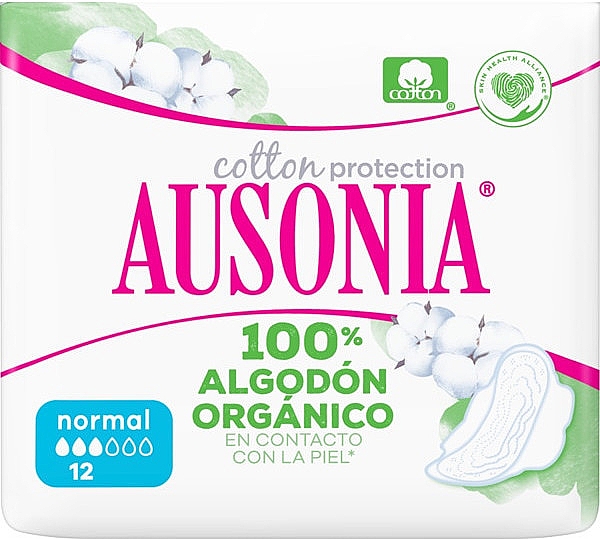 Гігієнічні прокладки, 12 шт. - Ausonia Cotton Protection — фото N1