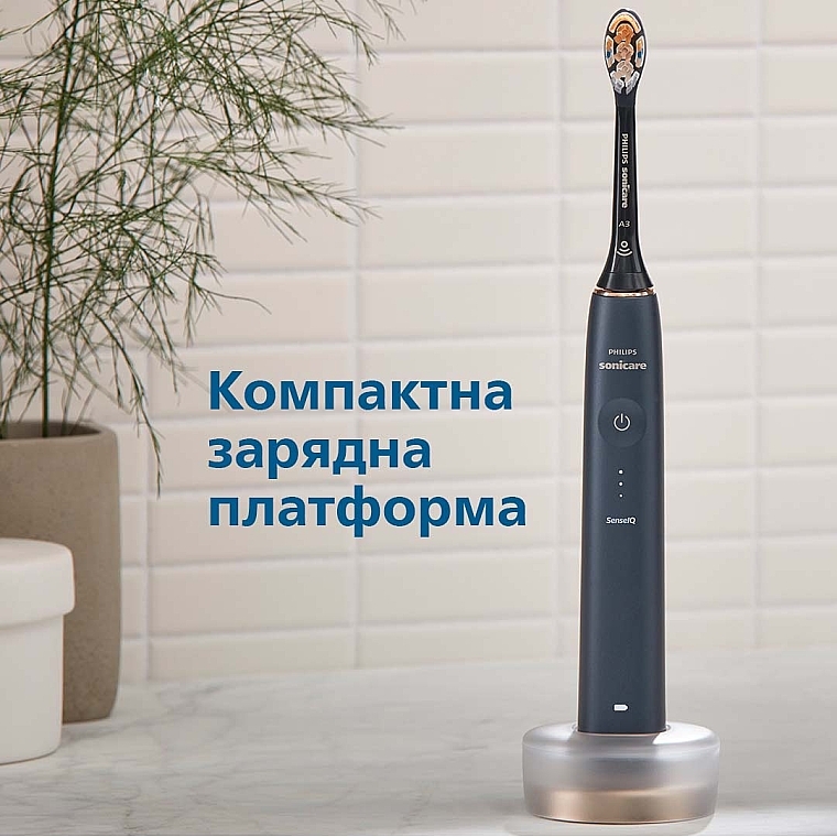 Електрична звукова зубна щітка з технологією SenseIQ, темно-синя - Philips Sonicare 9900 Prestige HX9992/12 — фото N14