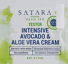Парфумерія, косметика Інтенсивний крем з авокадо і алое вера - Satara Dead Sea Intensive Avocado & Aloe Vera Cream (пробник)