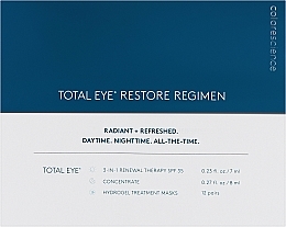 Набор для кожи вокруг глаз - Colorescience Total Eye Restore Regimen Kit (concentrate/8ml + patches/12szt + cr/7ml) — фото N1