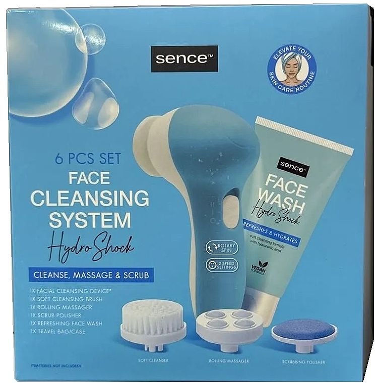 Набір для очищення шкіри обличчя, 6 предметів - Sence Face Cleansing System Hydro Shock — фото N1