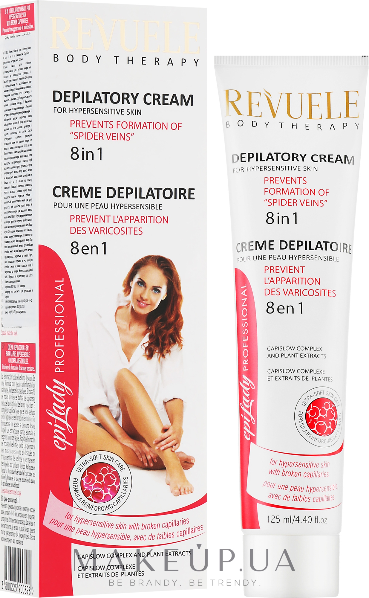 Крем для депиляции гиперчувствительной кожи - Revuele Depilatory Cream 8in1 For Hypersensitive Skin — фото 125ml