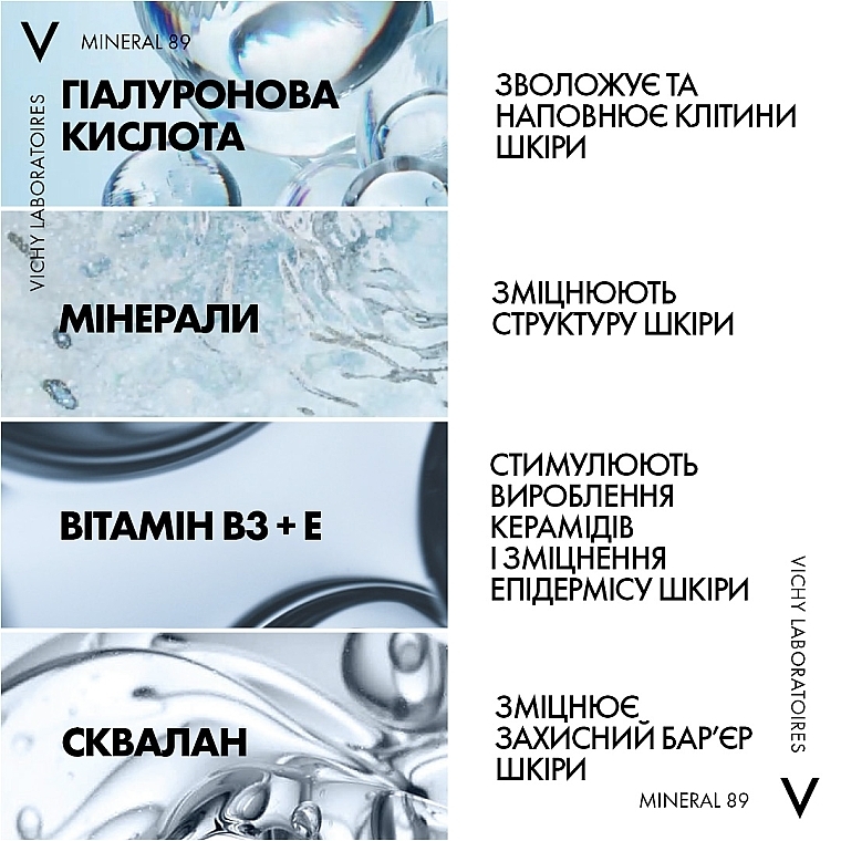 Легкий крем для всех типов кожи лица, увлажнение 72 часа - Vichy Mineral 89 Light 72H Moisture Boosting Cream — фото N8