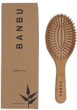 Парфумерія, косметика Бамбукова щітка для волосся, овальна - Banbu Round Hair Brush