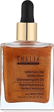 Парфумерія, косметика Суха олія для обличчя, тіла та волосся з шимером - Thalia Golden Glow Shimmering Dry Oil