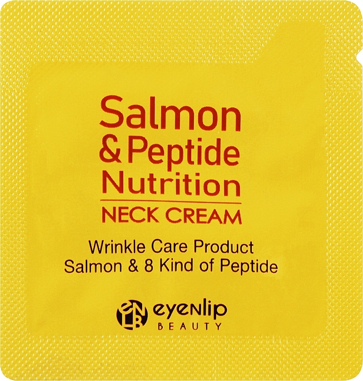 Крем для шеи с лососем и пептидами - Eyenlip Salmon & Peptide Nutrition Neck Cream (пробник)