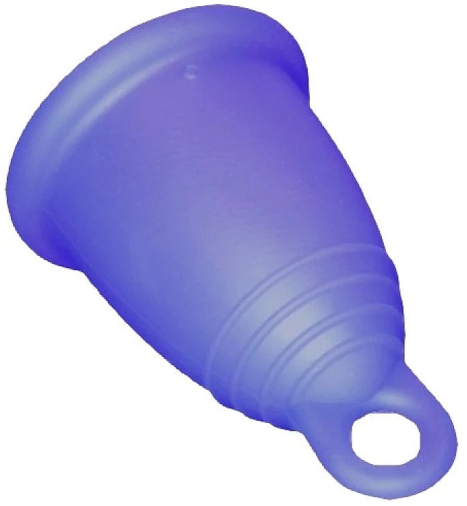 Менструальная чаша с петлей, размер M, темно-фиолетовая - MeLuna Sport Menstrual Cup Ring — фото N1