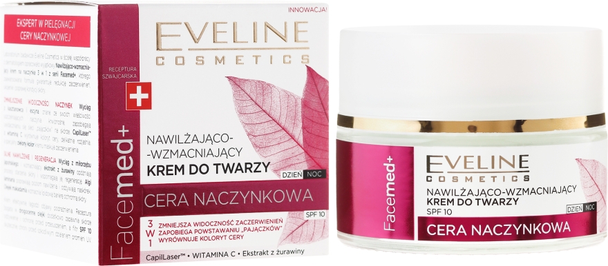 Увлажняющий крем для лица с клюквой - Eveline Cosmetics Facemed+ Face Cream — фото N1