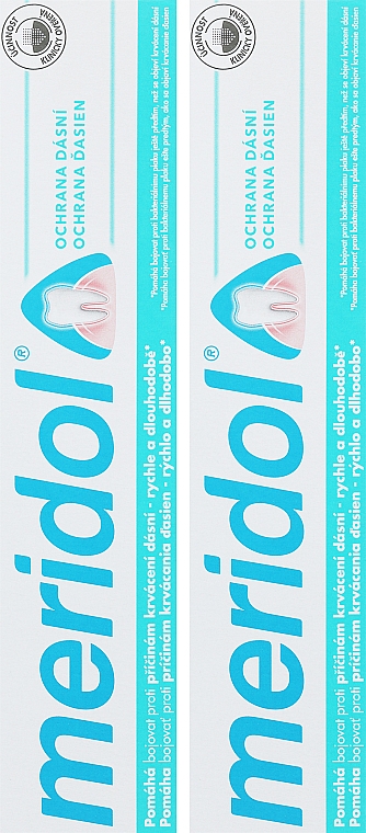 Зубна паста від кровоточивості ясен, 1+1 - Meridol Fluoride Toothpaste — фото N1