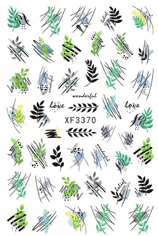 Наклейки для ногтей, самоклеющиеся XF3370 - Deni Carte 88605 — фото N1