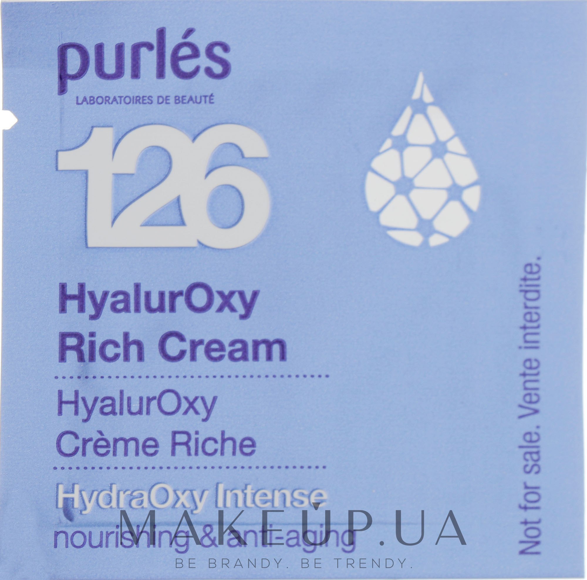 Гіалуроновий крем зволожувальний і живильний - Purles 126 HydraOxy Intense HyalurOxy Rich Cream (пробник) — фото 1ml