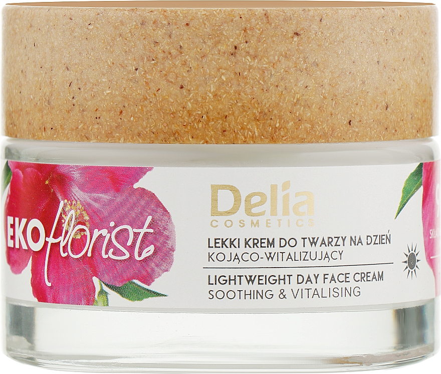 Легкий денний заспокійливий віталізувальний крем для обличчя - Delia Cosmetics Ekoflorist
