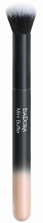 Пензель для макіяжу, чорно-бежевий - IsaDora Mini Buffer Brush — фото N1