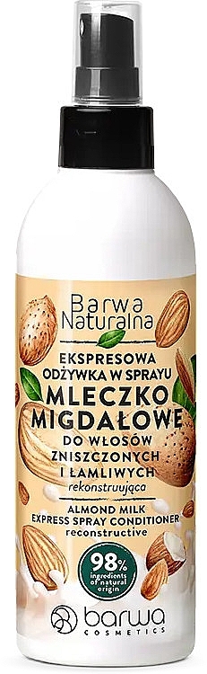 Спрей-кондиционер для волос "Миндальное молочко" - Barwa Natural Almond Milk Express Conditioner — фото N1