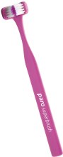 Зубная щетка трехсторонняя "724", розовая - Paro Swiss Superbrush 3in1 — фото N2