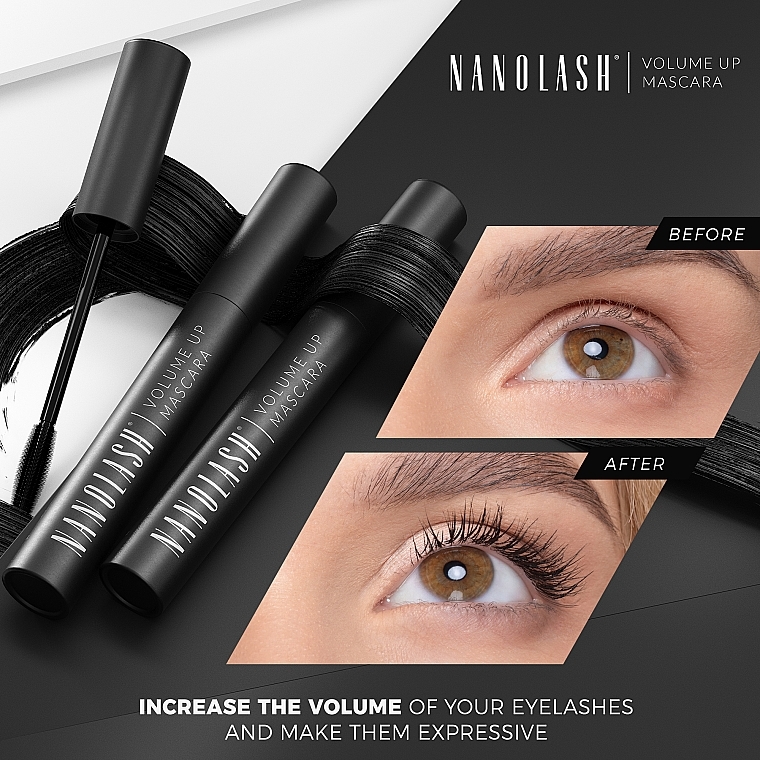 Туш для збільшення об'єму вій - Nanolash Volume Up Mascara — фото N2