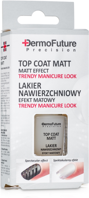 Матовое покрытие для ногтей - DermoFuture Precision Top Coat Matt — фото N1