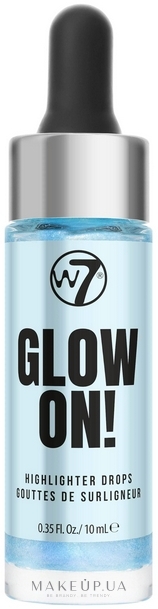 Жидкий хайлайтер - W7 Glow On! Highlighter Drops — фото Clear-Cut