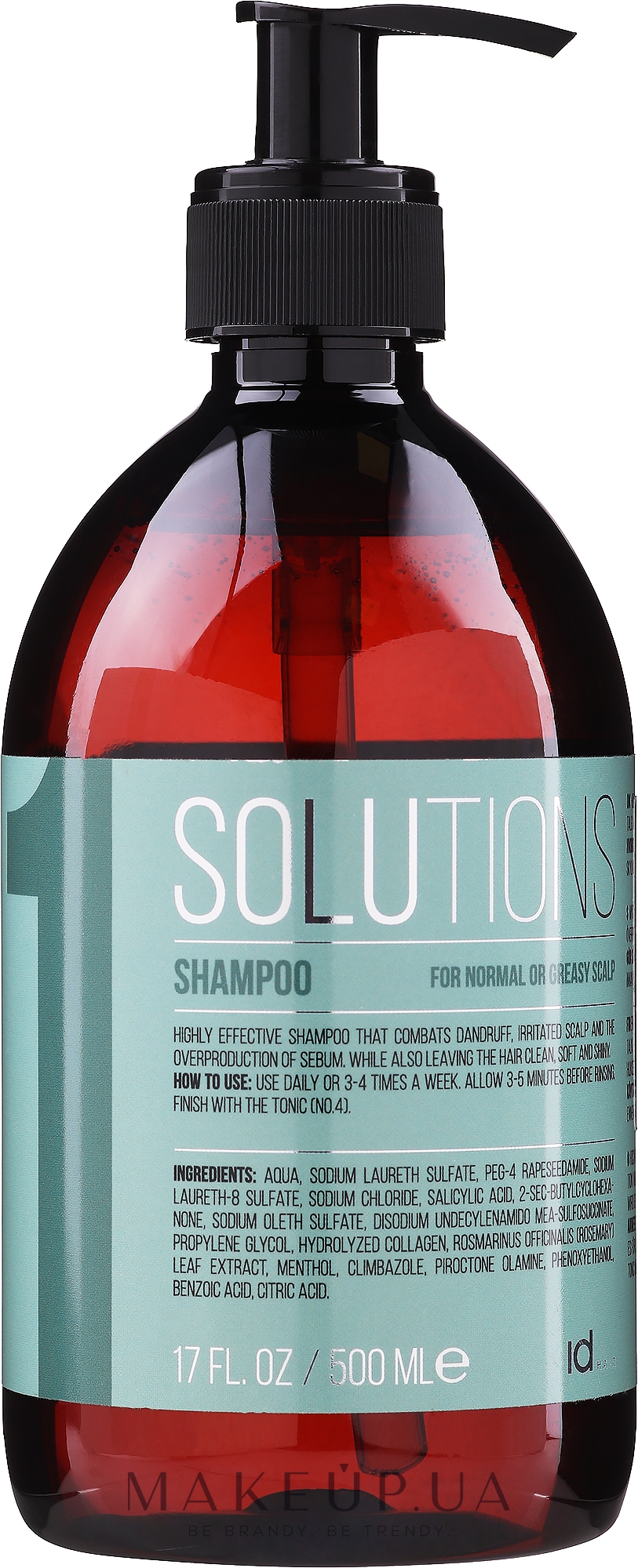 Шампунь для нормальной и жирной кожи головы - idHair Solutions № 1 Shampoo — фото 500ml
