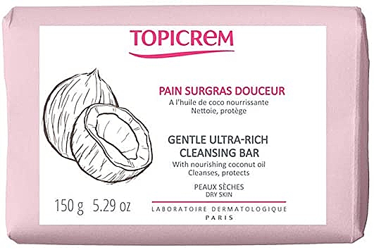 Нежное очищающее мыло - Topicrem Gentle Ultra Rich Cleansing Bar — фото N1