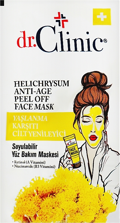 Регенерувальна маска-пілінг проти старіння шкіри - Dr. Clinic Anti-Age Peel Off Face Mask — фото N1