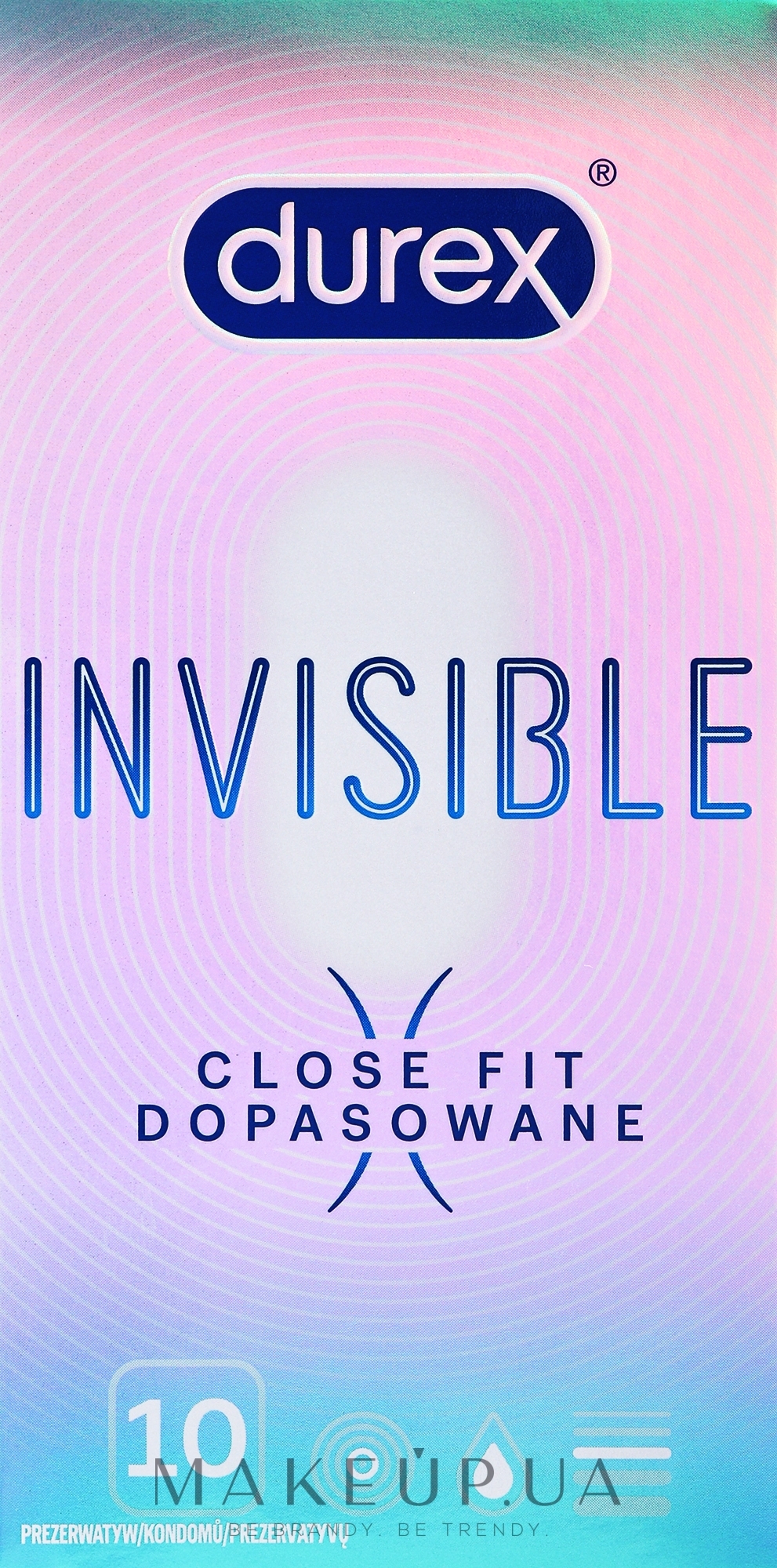 Презервативы плотно прилегающие, 10 шт - Durex Invisible Close Fit — фото 10шт