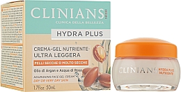 Ультралегкий крем з аргановою олією для сухої шкіри обличчя - Clinians Hydra Plus Nourishing Face Gel Cream Dry Skin — фото N2