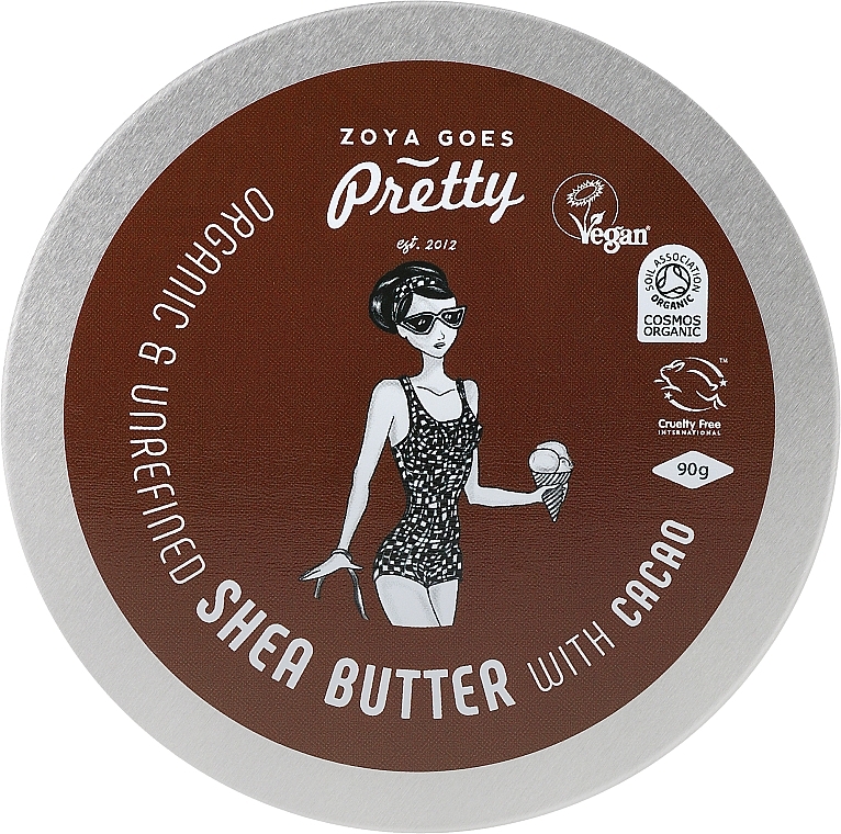 Масло ши та какао для тіла - Zoya Goes Pretty Shea Butter With Cacao Organic Cold Pressed — фото N2