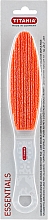 Пилочка педикюрная двухстороняя c пемзой, оранжевая - Titania — фото N1