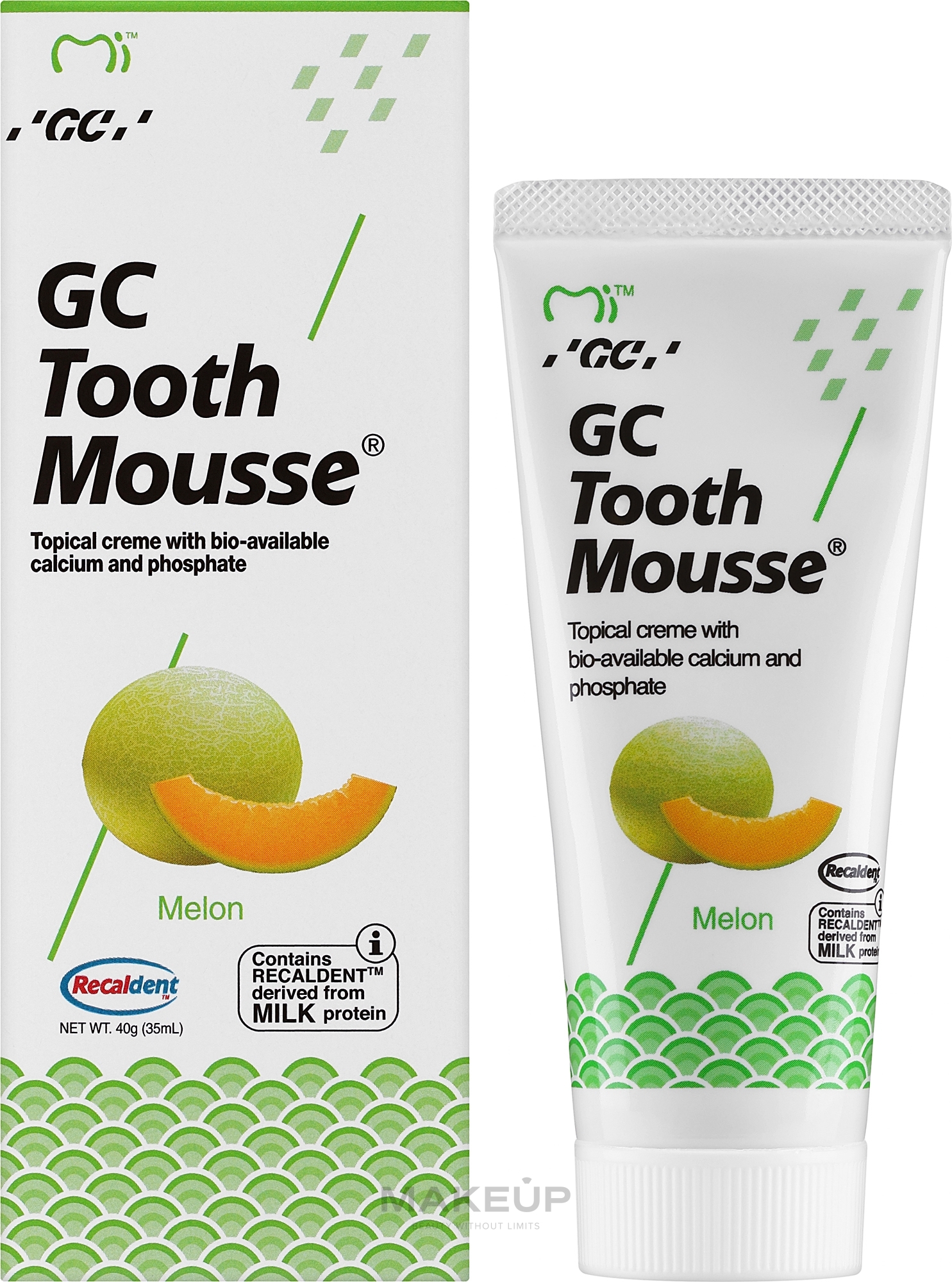 Крем для зубів без фтору - GC Tooth Mousse Melon — фото 35ml