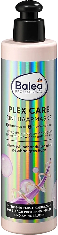 Професійна маска для пошкодженого волосся - Balea Professional Plex Care — фото N1