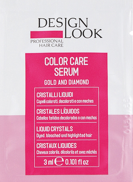 Жидкие кристаллы для защиты цвета окрашенных волос - Design Look Color Care (пробник) — фото N1