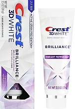 Відбілювальна зубна паста - Crest 3D White Brilliance Vibrant Peppermint Whiter Teeth In 3 Days — фото N2