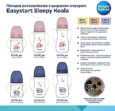 Пляшка антиколікова з широким отвором, 3+ міс. "Easystart Sleepy Koala", 300 мл, блакитна - Canpol Babies   — фото N4