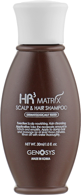 ПОДАРУНОК! Шампунь від випадання і для стимуляції росту волосся - Genosys HR3 MATRIX Scalp & Hair Shampoo — фото N2