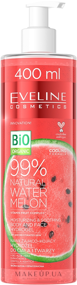 Гидрогель из арбуза для тела и лица - Eveline Cosmetics 99% Natural Watermelon — фото 400ml