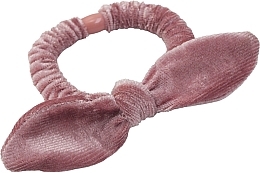 Велюрова резинка для волосся з вушками, рожева - Lolita Accessories — фото N1