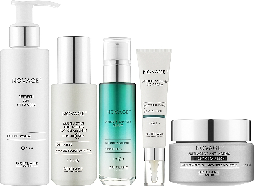 Набор, 5 продуктов - Oriflame Novage+ Wrinkle Smooth — фото N2