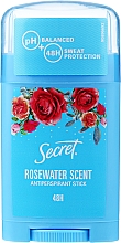 Твердый антиперспирант "Розовая вода" - Secret Antiperspirant Stick Rosewater Scent — фото N1
