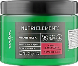 Маска для волосся - Parisienne Italia Evelon Pro Nutri Elements Repair Mask Organic Almond — фото N1