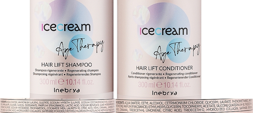 Набор - Inebrya Ice Cream Age Therapy Hair Lift Kit Set (shamp/300ml + cond/300ml) — фото N3