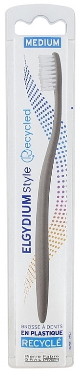 Зубна щітка "Style Recycled" середня, темно-сіра - Elgydium Style Recycled Medium Toothbrush — фото N1