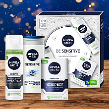 Парфумерія, косметика Набір - NIVEA MEN Be Sensitive (foam/200ml + af/shr/balm/100ml + sh/gel/250ml)