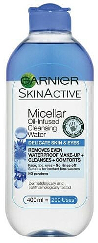 Міцелярна вода для ніжної шкіри обличчя й очей - Garnier SkinActive Micellar Cleansing Water — фото N1