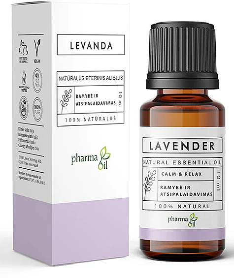 Ефірна олія "Лаванда" - Pharma Oil Lavender Essential Oil — фото N1