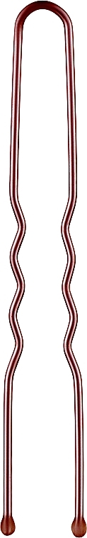 Шпильки для волосся хвилястої форми сталеві, 70 мм, коричневі - Cosmo Shop — фото N2